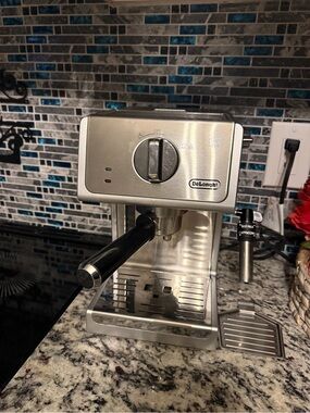 Stainless Steel Espresso Machine - Silver